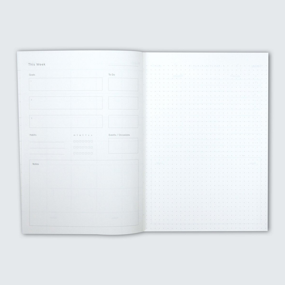 Limited Edition A5 Layflat Daily Planner - Otti Print in Rust