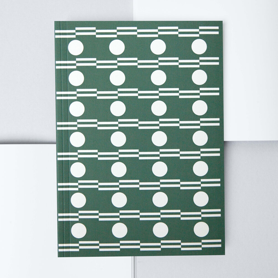 Limited Edition A5 Layflat Daily Planner - Benita Print in Forest Green