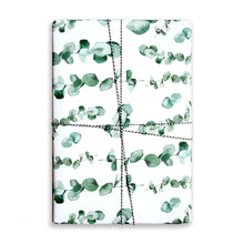  Paper Parade Stationers Christmas gift wrap sheet. With watercolour eucalyptus illustrated pattern. Also available on offer, 2 for £4. Matching gift tags also available.