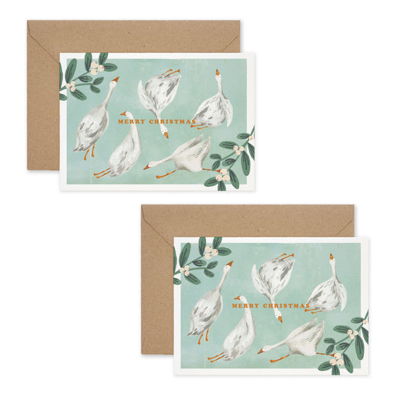Christmas Geese - Set of 8 Cards
