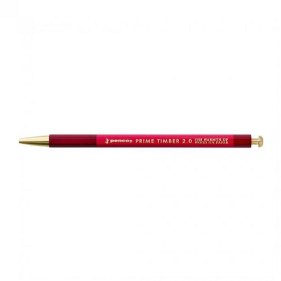 Penco Prime Timber & Brass Pencil - Red
