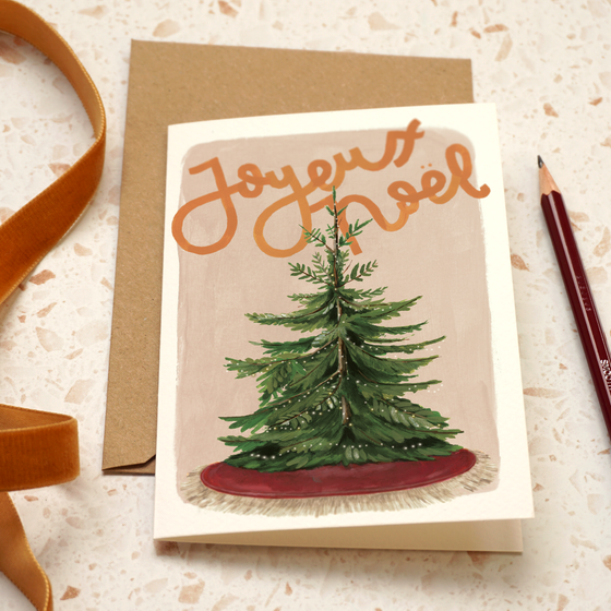 Joyeux Noël Tree - Set of 8 Cards
